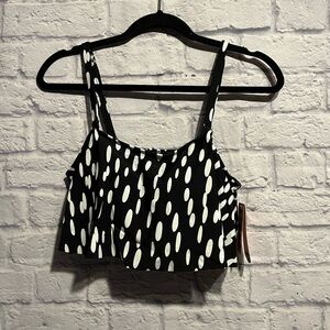 New Shapermint Ruffle Bikini Top Medium